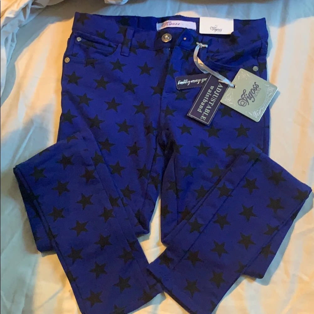 Knit denim leggings